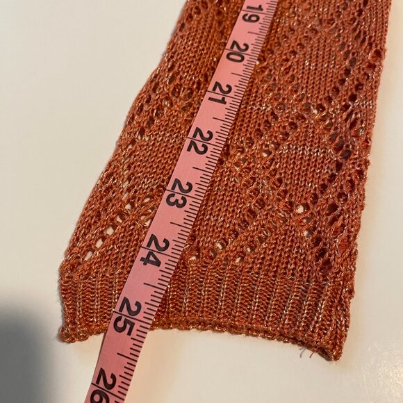 VINTAGE Worthington Shimmer Tie Front Cardigan - Picture 7 of 10